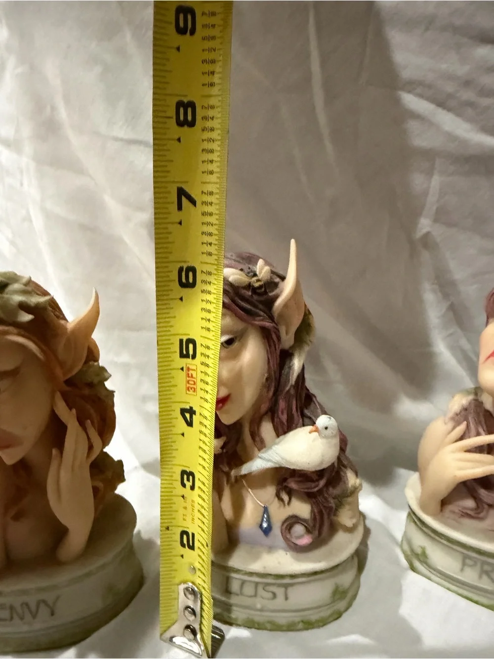 Seven Deadly Sins Ceramic Figurine Busts – Colorful Fantasy Set